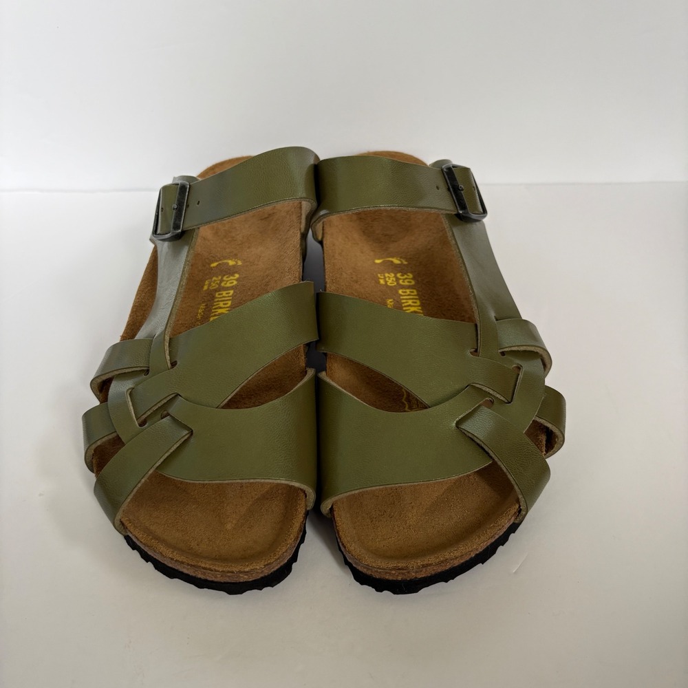 Birkenstock Sandals Womens 39 L8 M6 Metallic Olive Green NWOT - Picture 2 of 8